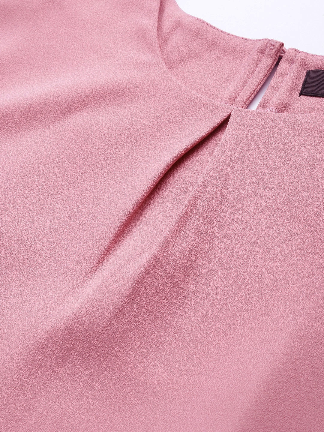 Mauve Top With Pleated Detail