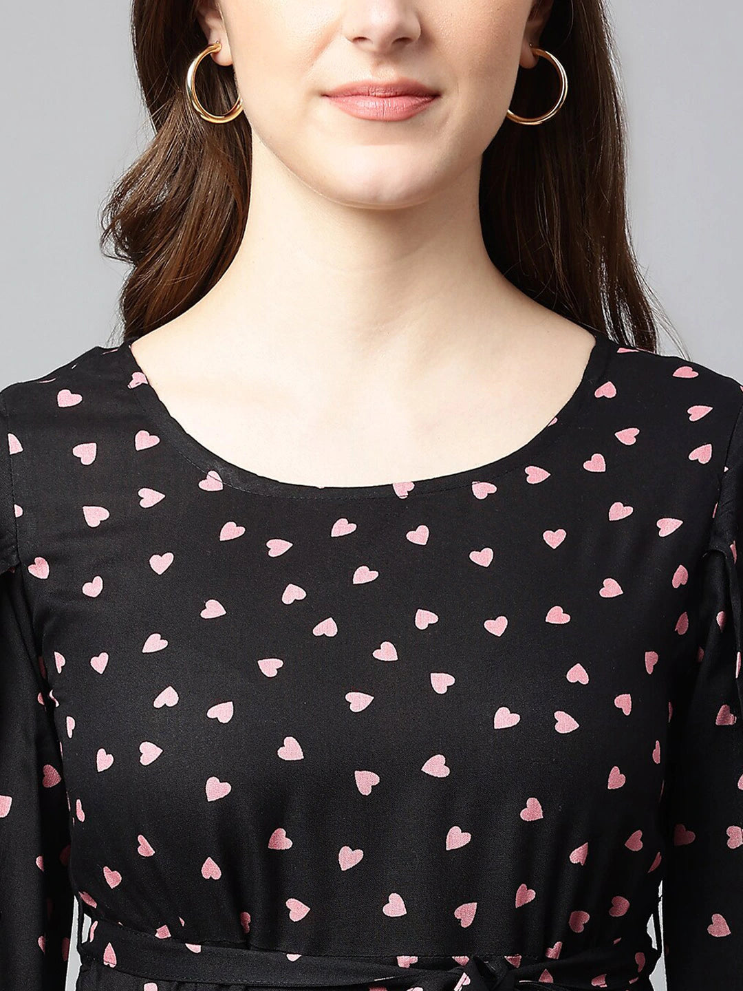 Black Print Liva Top