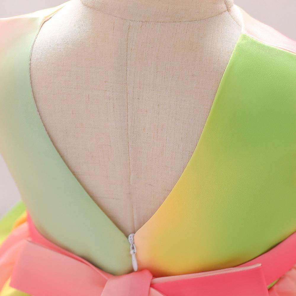 Multicolor Silk Solid Baby Frock