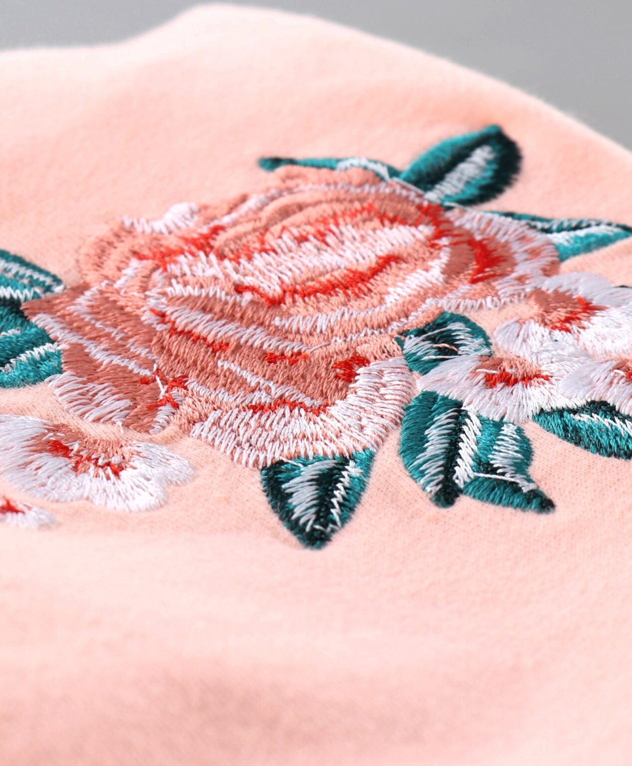 Babyhug Full Sleeves Lace Border Top & Denim Jeans Set Floral Print – Peach
