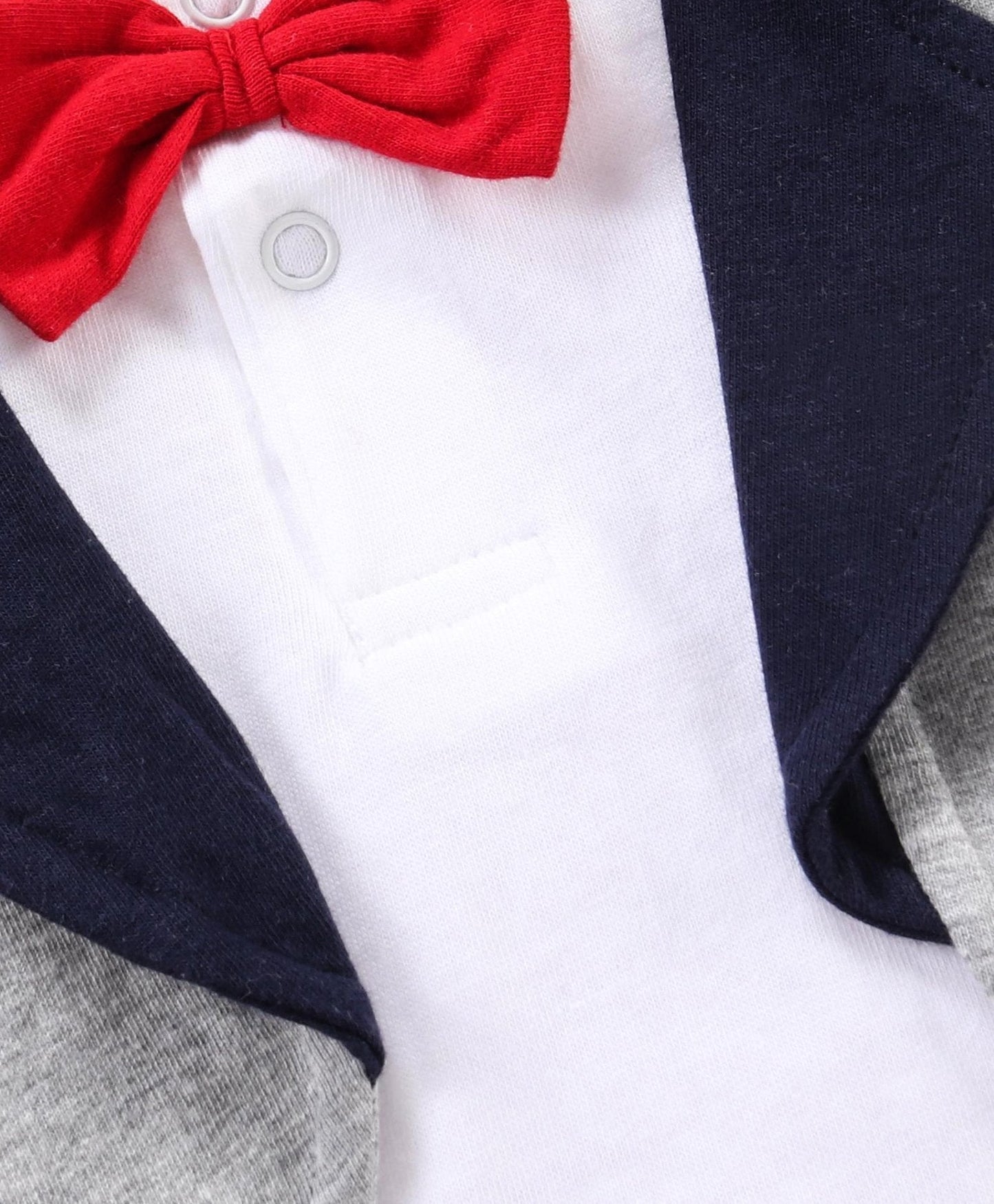 Half Sleeves T-Shirt & Shorts Set Bow Attached – Blue White