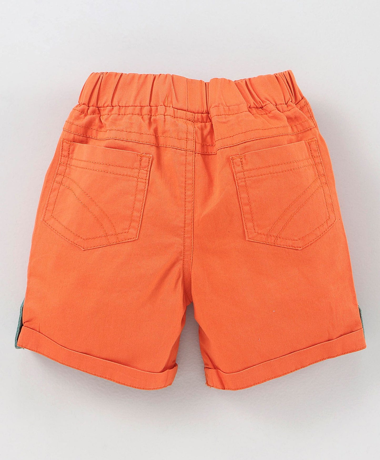 Half Sleeves T-Shirt & Shorts Set Striped – Orange White