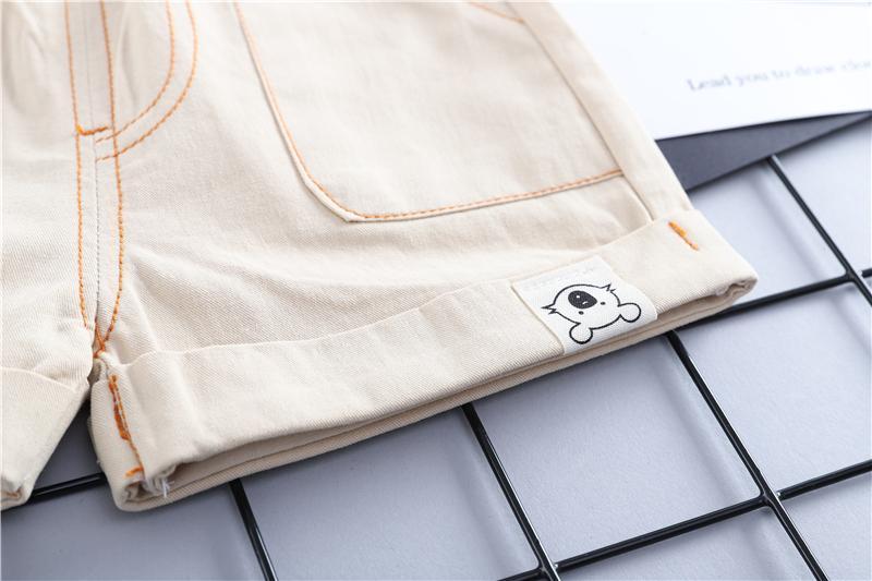 Bear Made Stripe Collar Polo Tee And Shorts Set