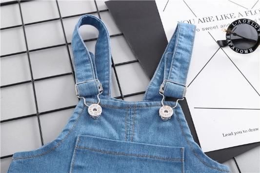 Denim Dungaree And T-Shirt Set