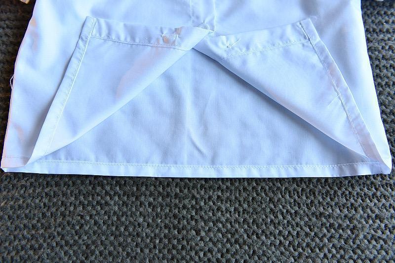 EMBROIDERED COLLAR TOP AND DENIM SKIRT SET