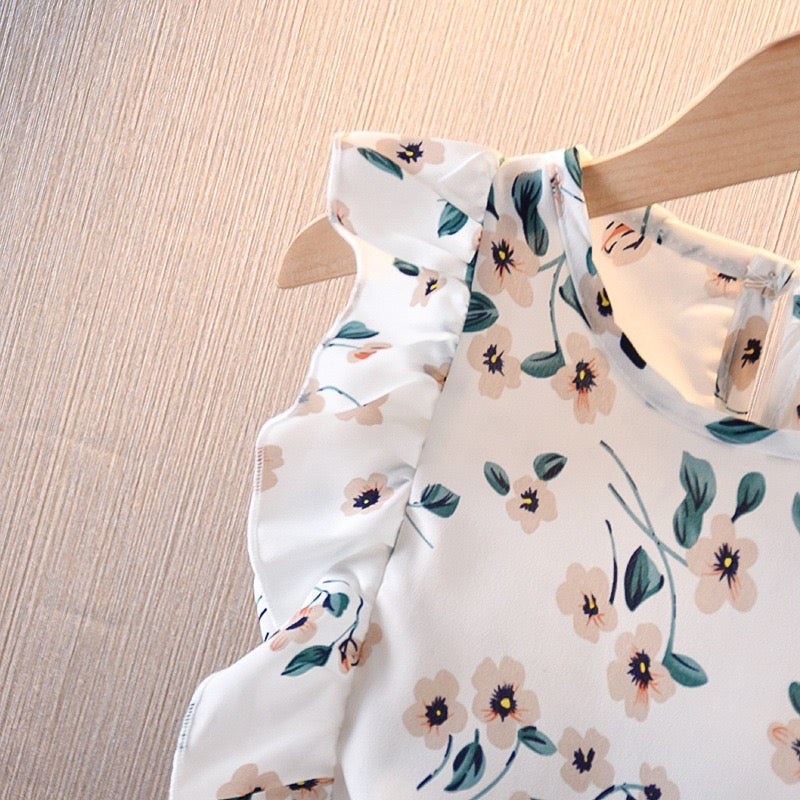 Flower print summer set