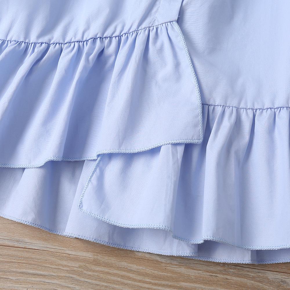 Buttoned ruffle top and long skirt set