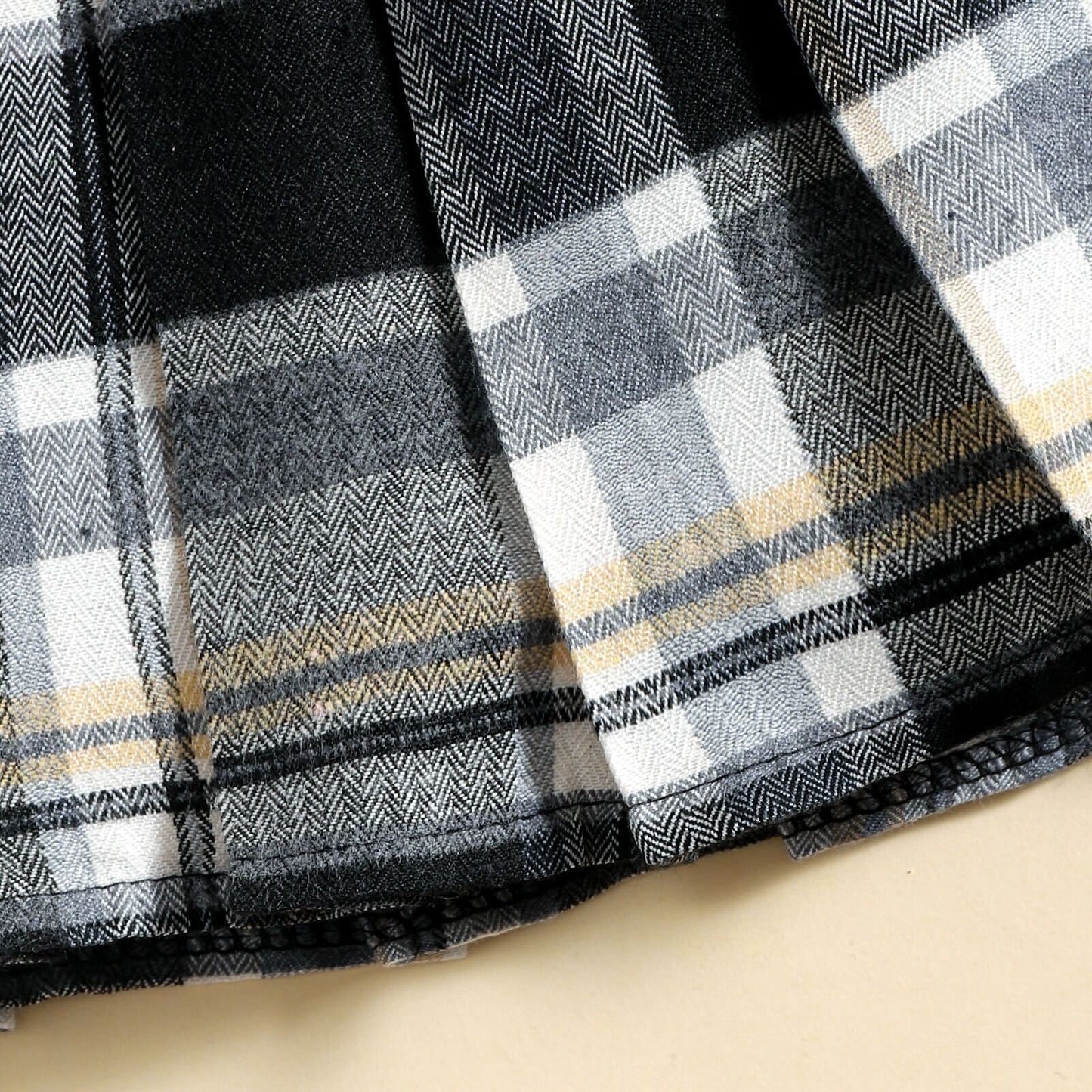 Checkered skirt and top set