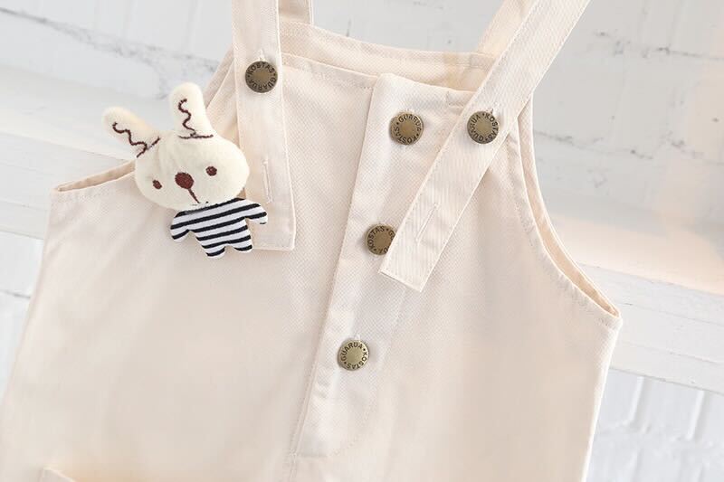 Striped T-shirt and Dungaree Set