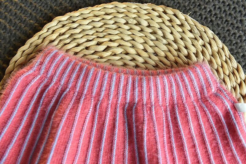 Wool top and skirt set