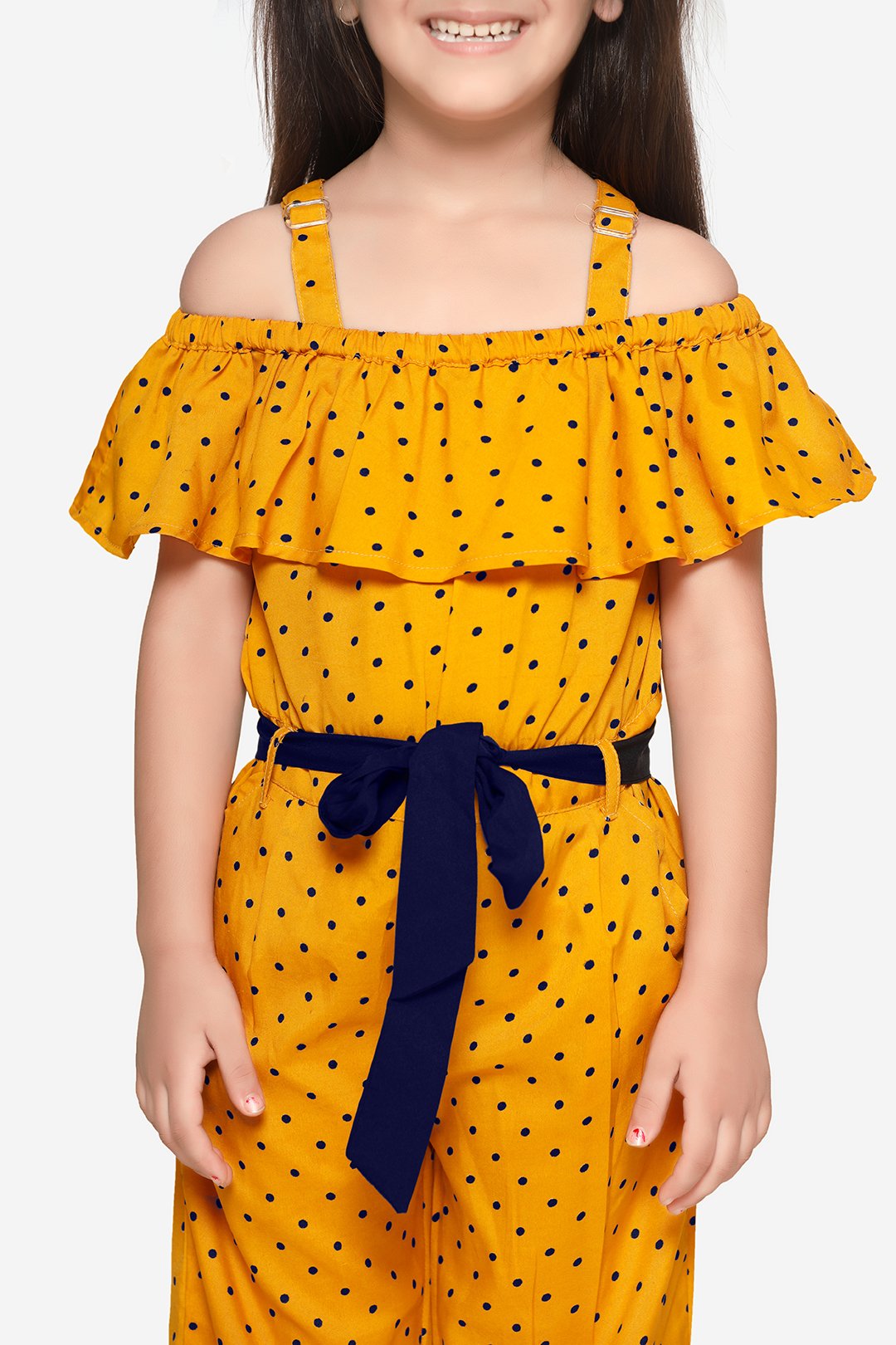 Mustard Yellow Polka Jumpsuit