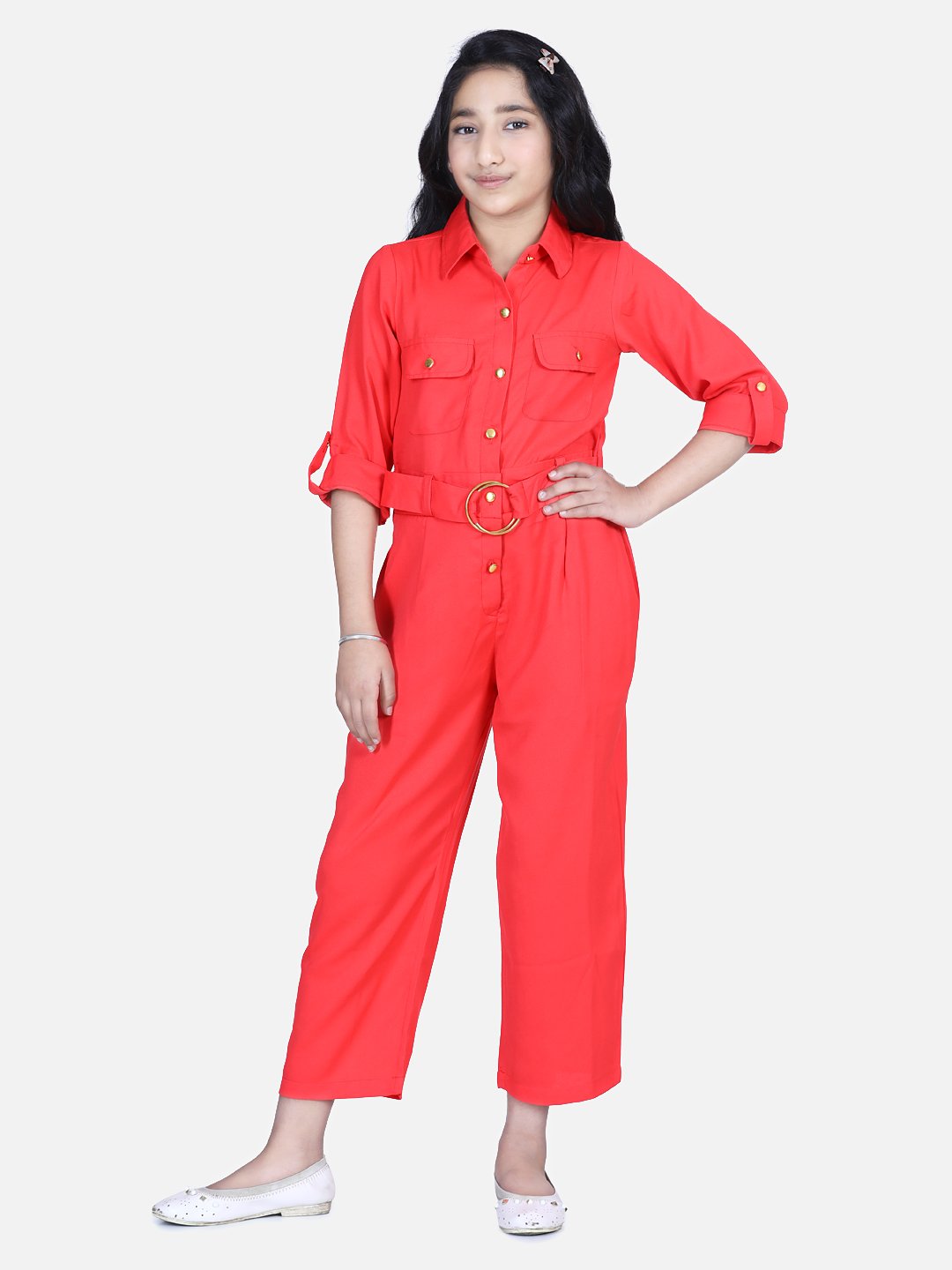 Red Designer Full Jumpsuit