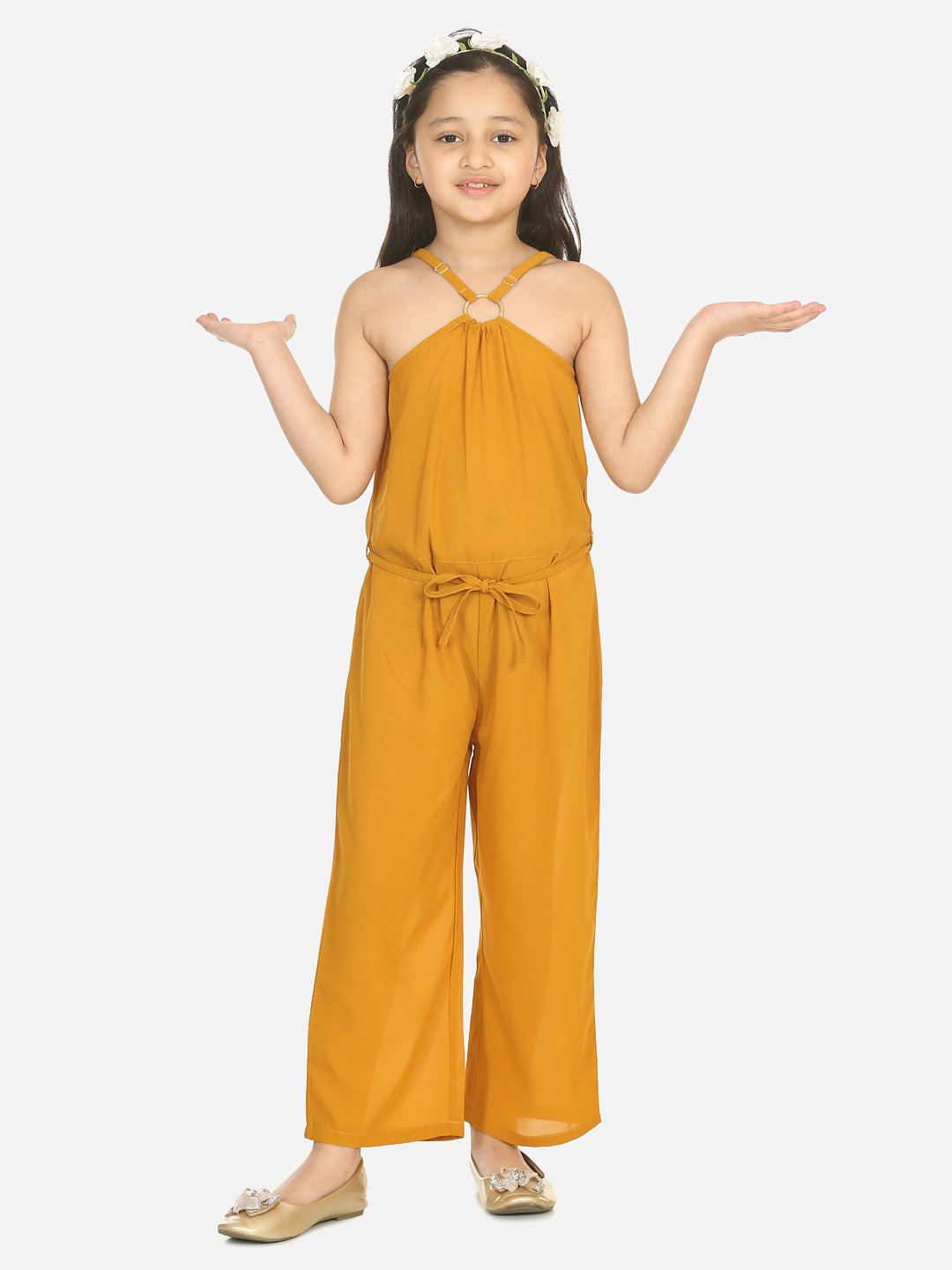 Mustard Ring Design Full Jumpsuit