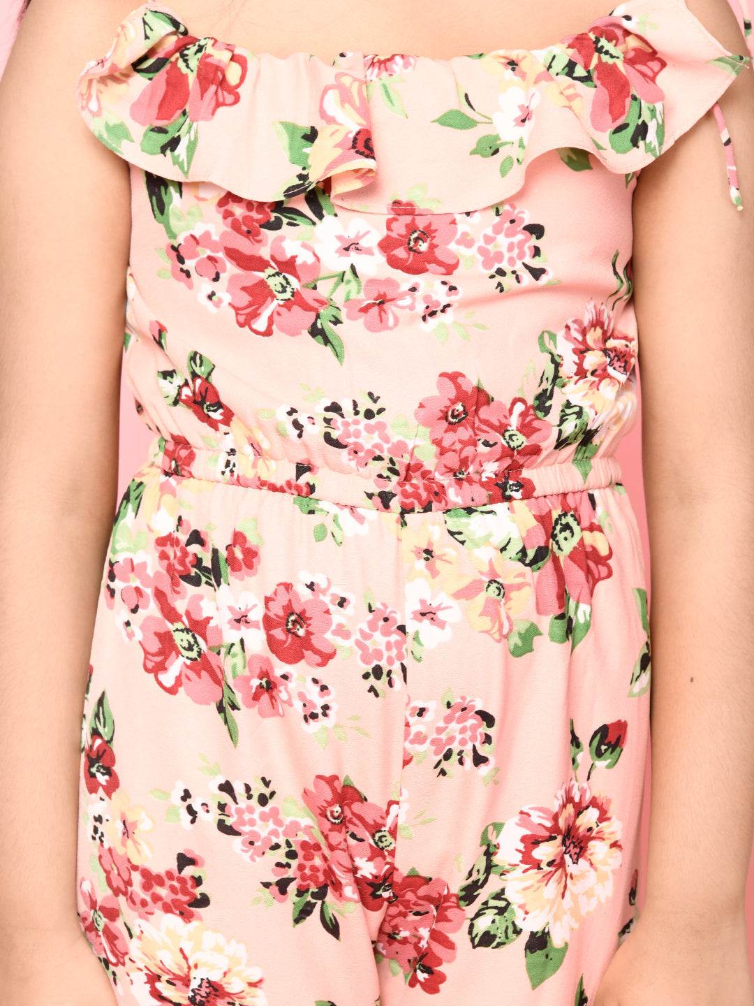 Floral Printed Sleeveless Strappy Full Jumpsuit