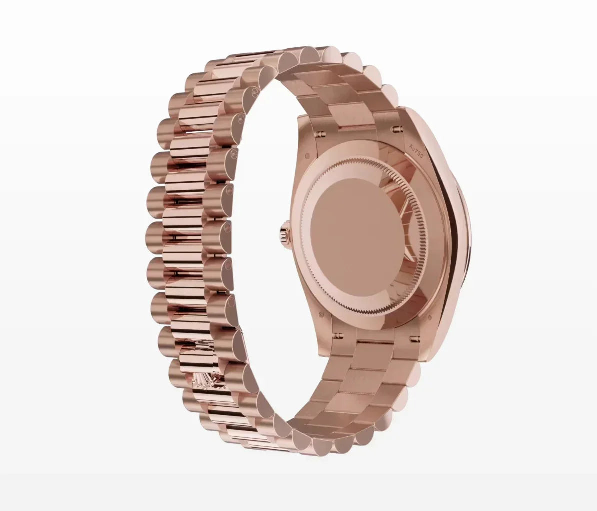 40Mm Pave Baguette Rose Gold And Diamond Bezel Men’S Watch
