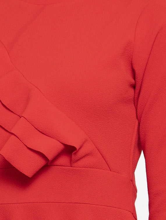 Ruffle Detail High-Low Top