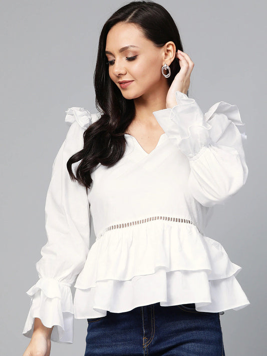White A-Line Pure Cotton Top