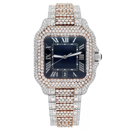 Magnificent 40mm Blue Dial Diamond Watch