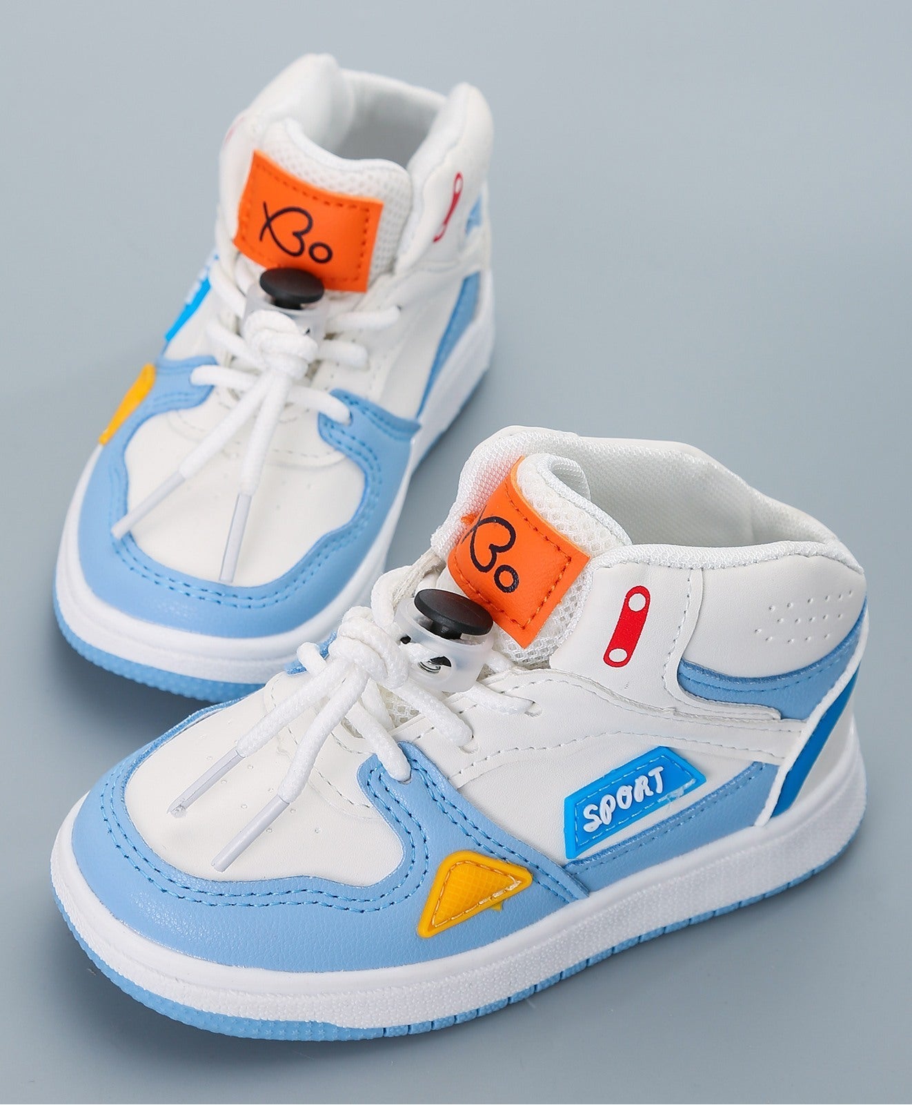 Babyoye Casual Shoes – White Sky Blue