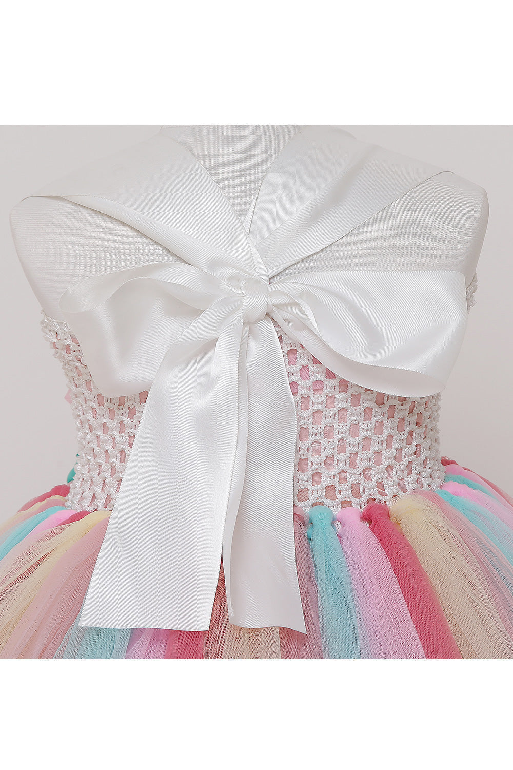 Multicolor with 3D flowers tutu gown