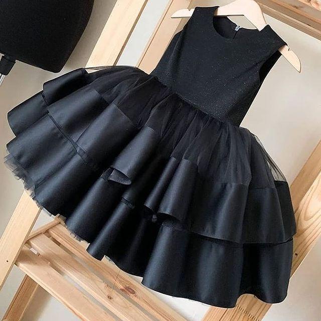 Black Color Net Designer Baby Frock