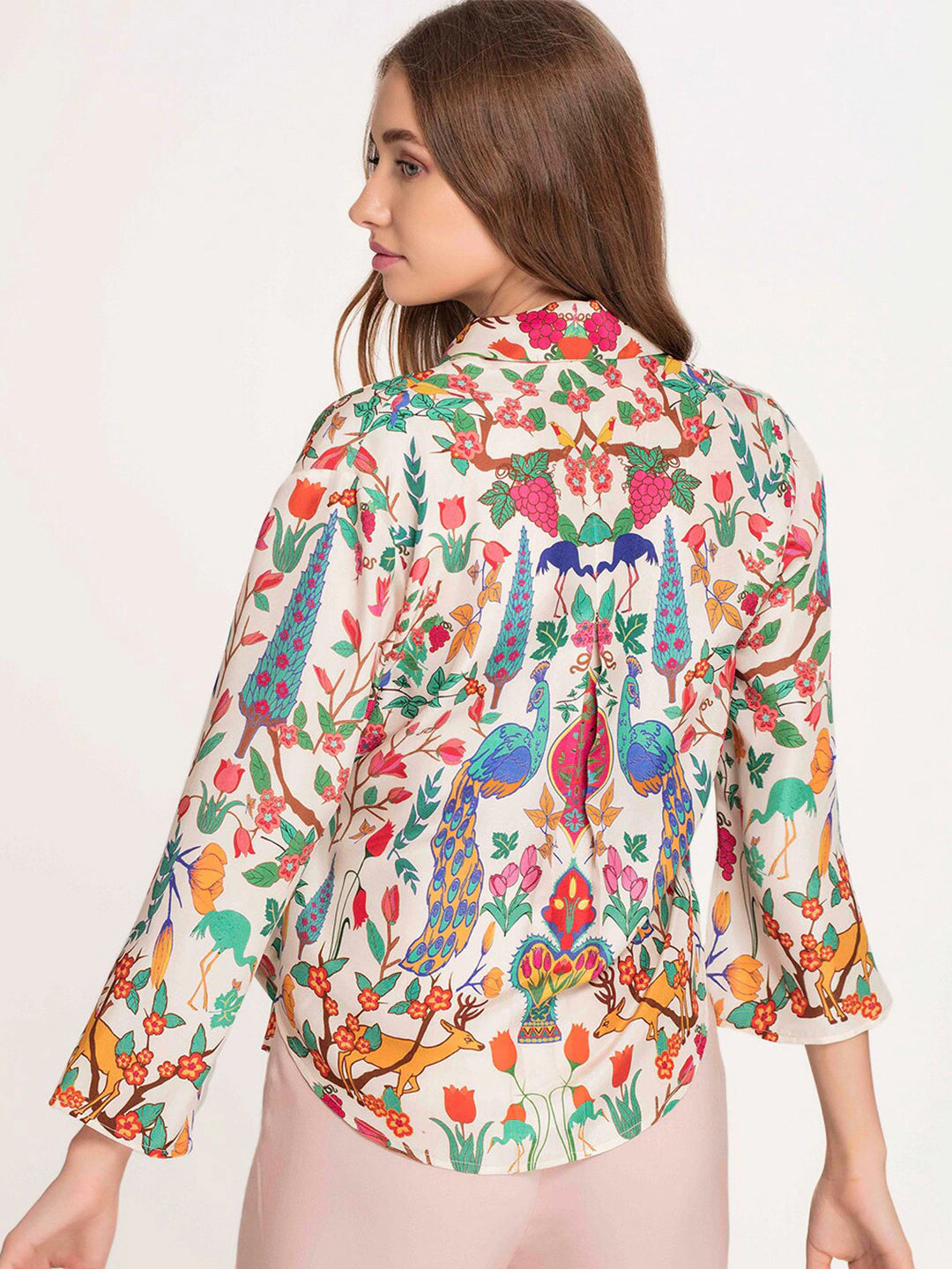 Cream-Colored Empire Top