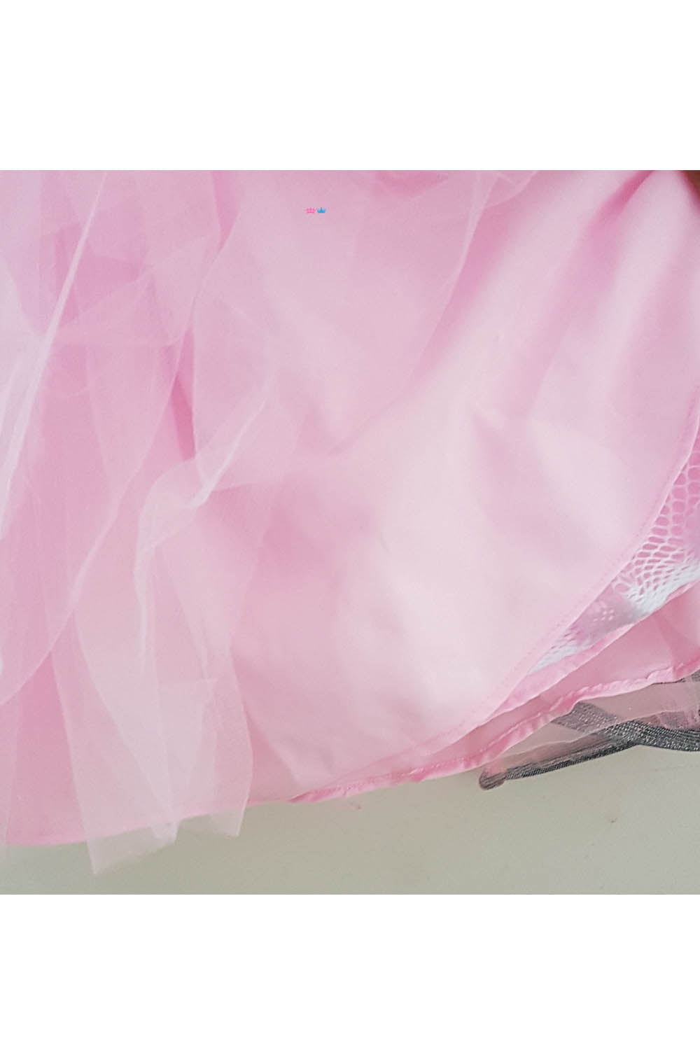 3D rose pink organza big flower gown