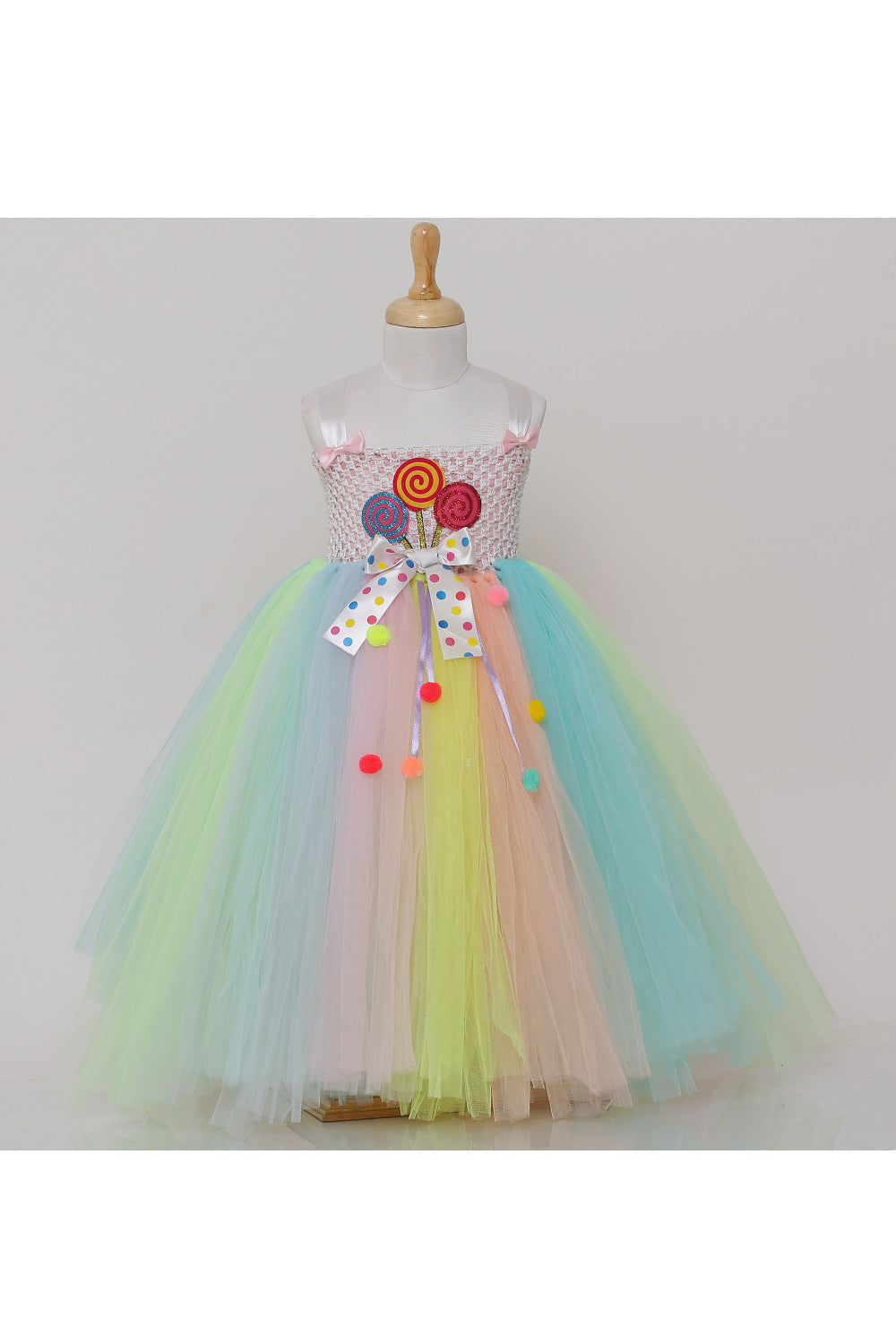Candy motif multicolor tutu gown