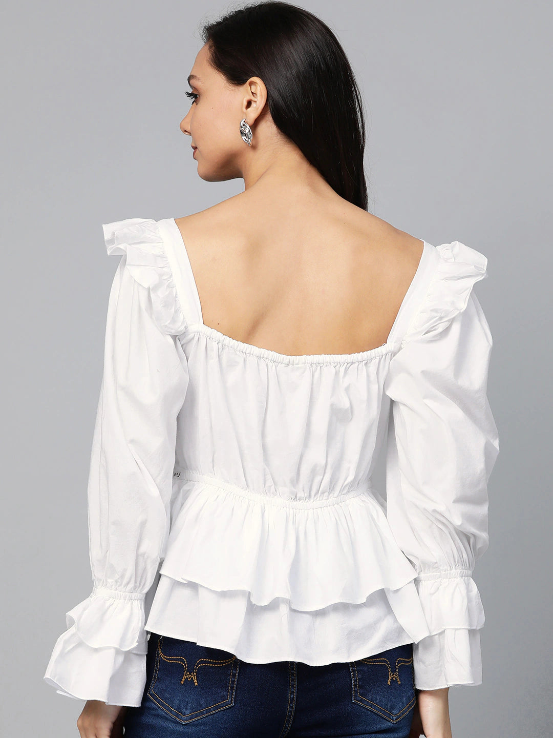 White A-Line Pure Cotton Top