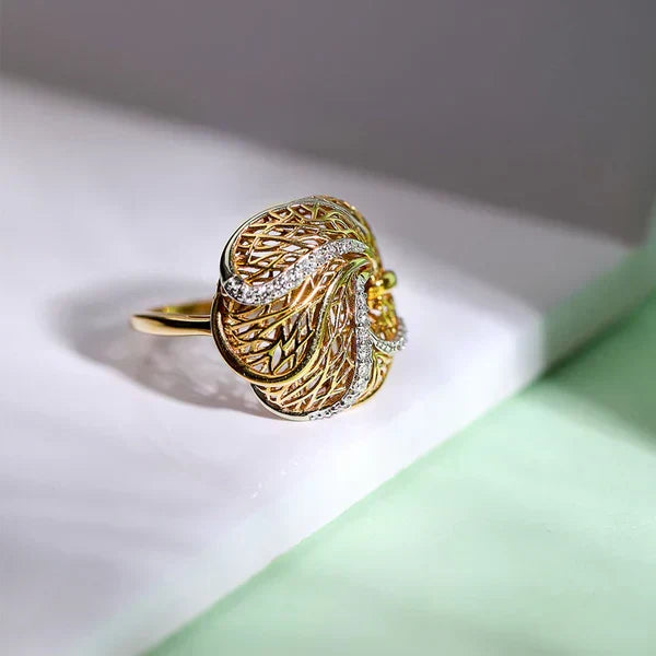 Alocasia Root Diamond Ring