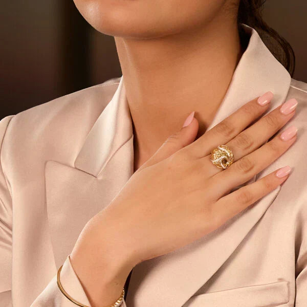 Alocasia Root Diamond Ring