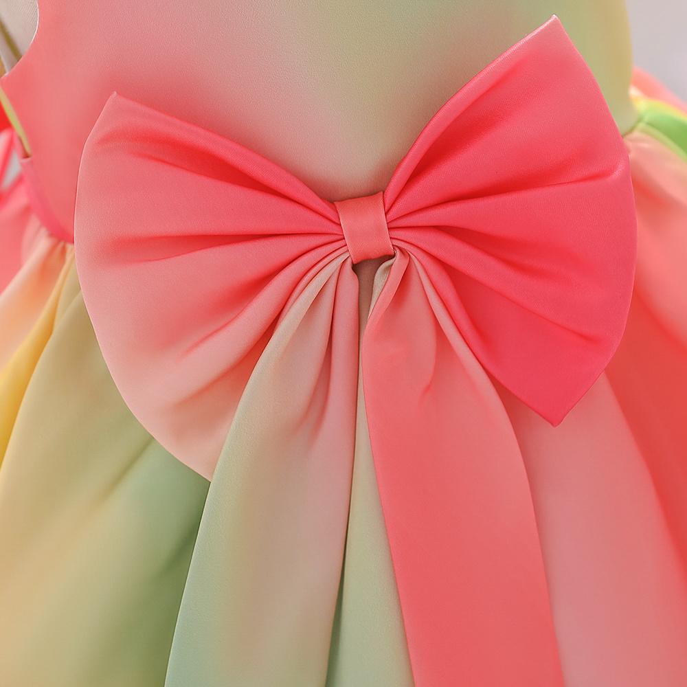 Multicolor Silk Solid Baby Frock