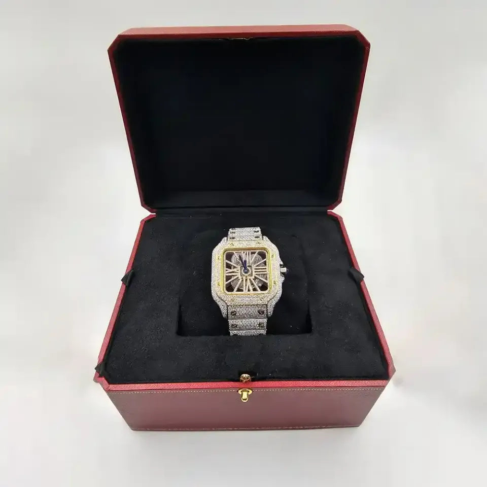 ELEGANCE 41MM GOLD DIAL SKELETON WATCH