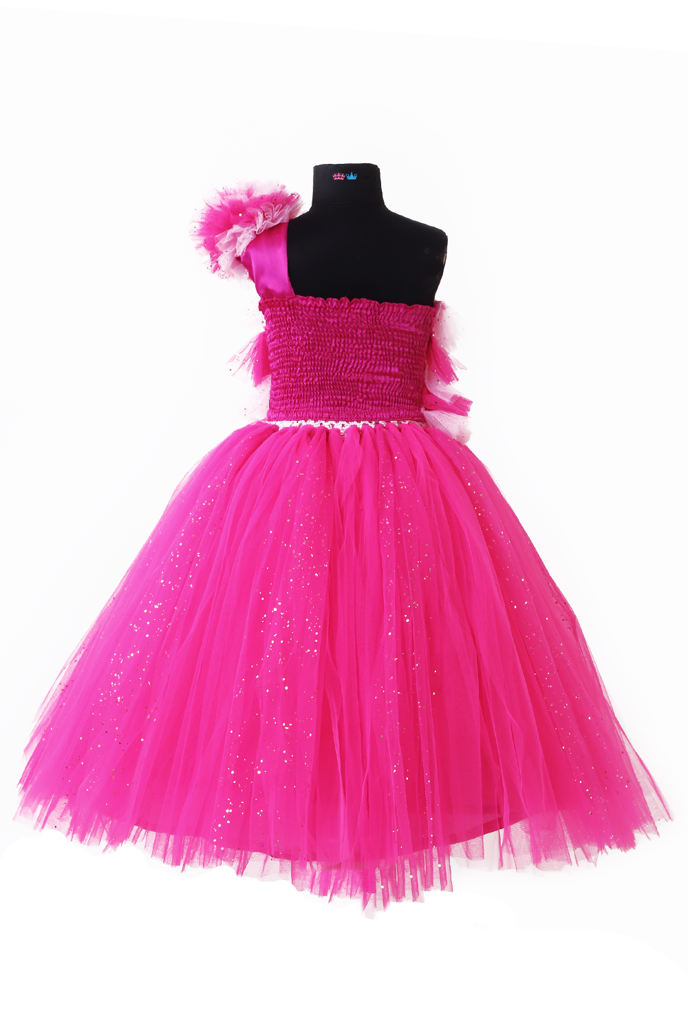 Dark and light pink frilled tutu gown
