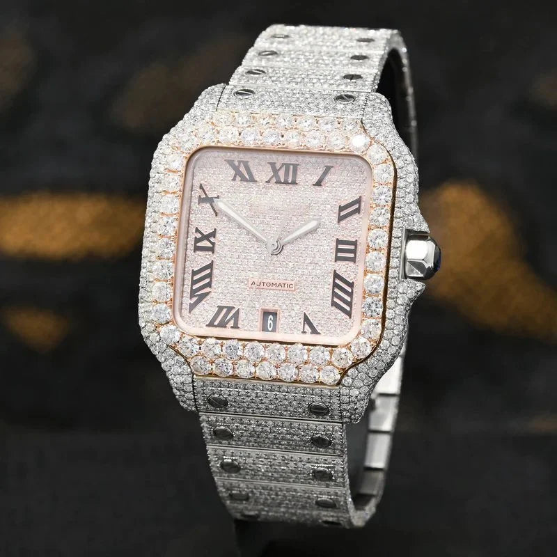 Exquisite 36mm Rose Gold Diamond Watch