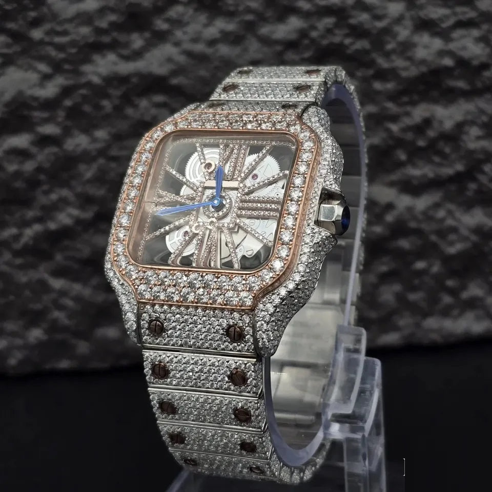 Timeless Skeleton Dial Diamond Watch