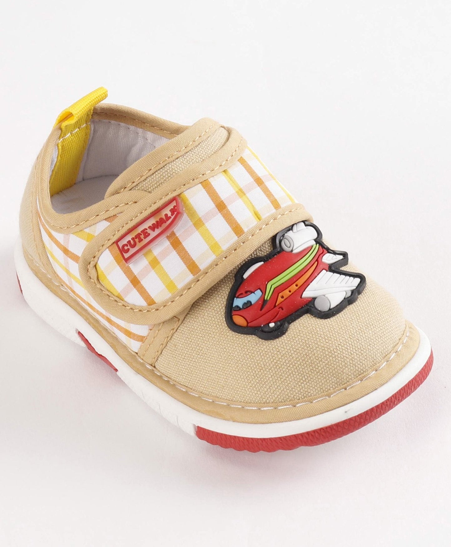Cute Walk by Babyhug Casual Shoes Aeroplane Patch – Yellow