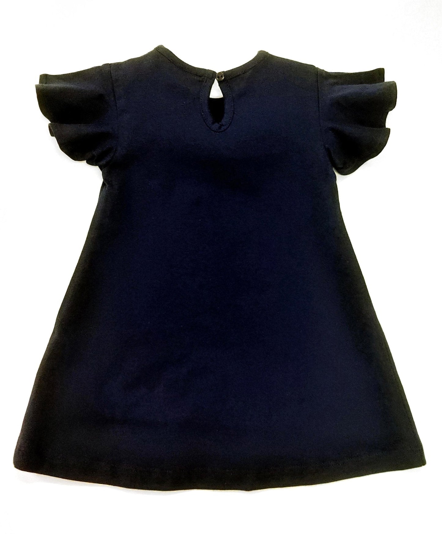 Babyhug Flutter Sleeves Night Gown Star Print – Navy Blue