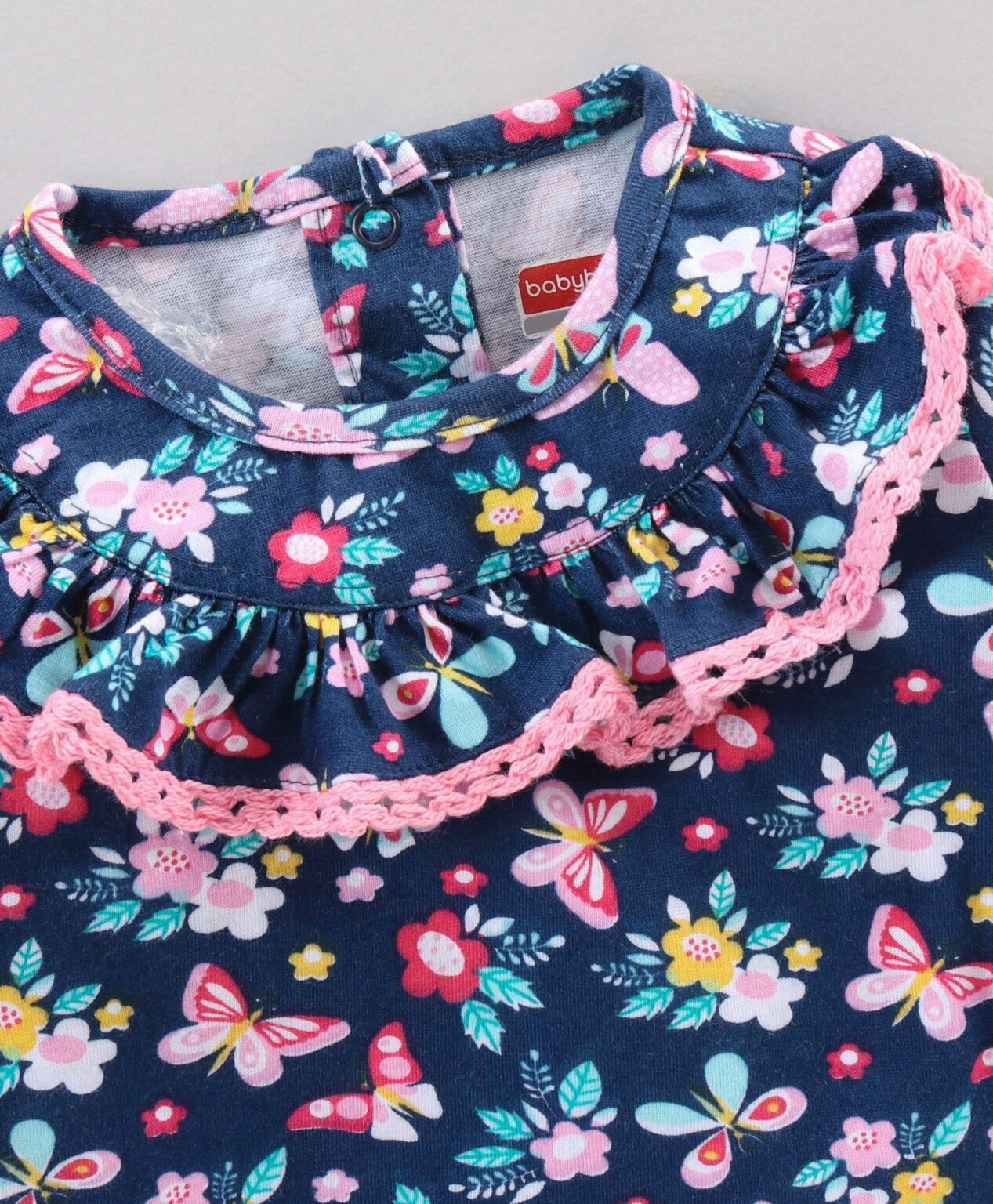 Babyhug Full Sleeves Floral Printed Top and Leggings – Pink