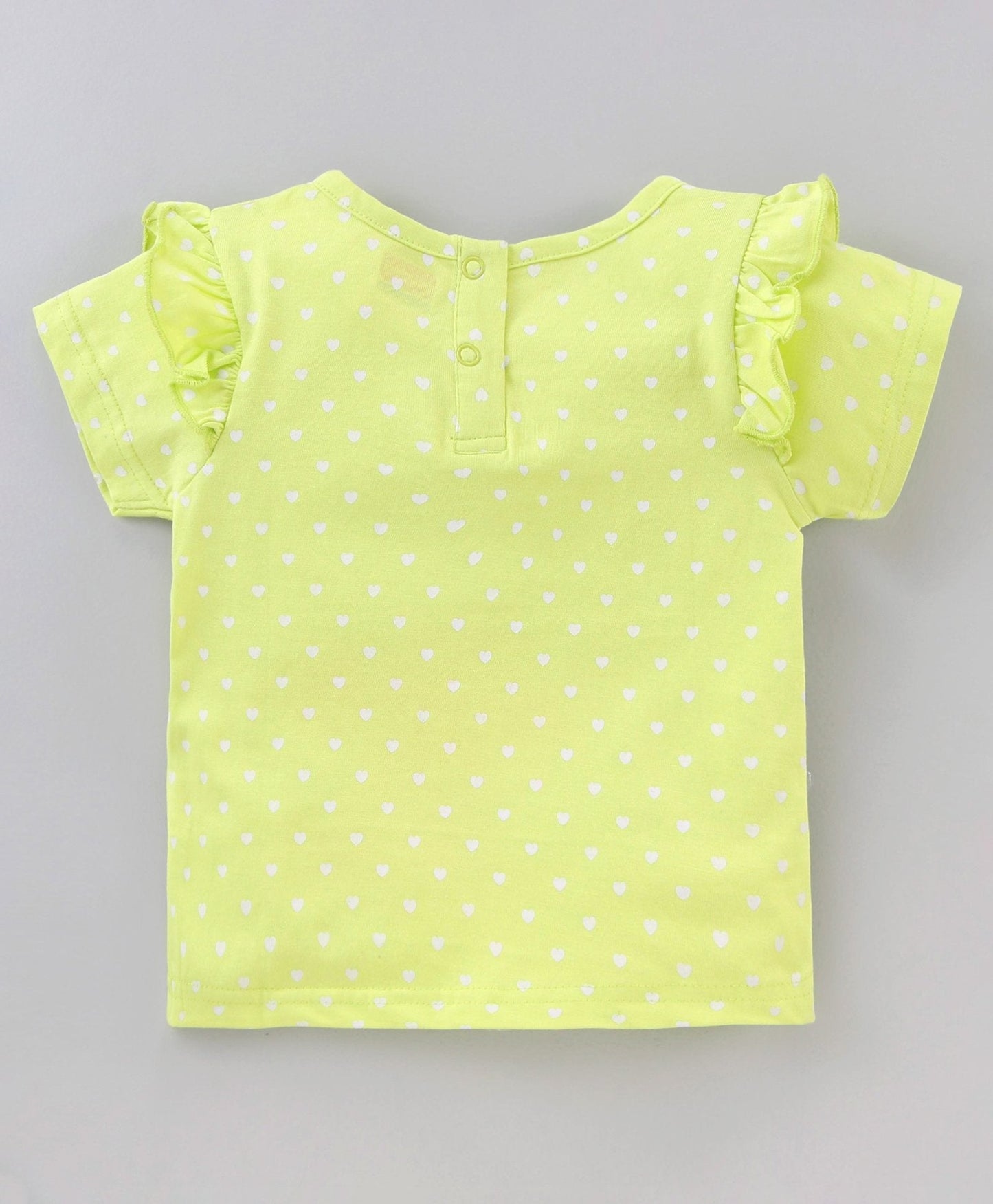 Short Sleeves Top & Denim Shorts Camera Print – Green Blue