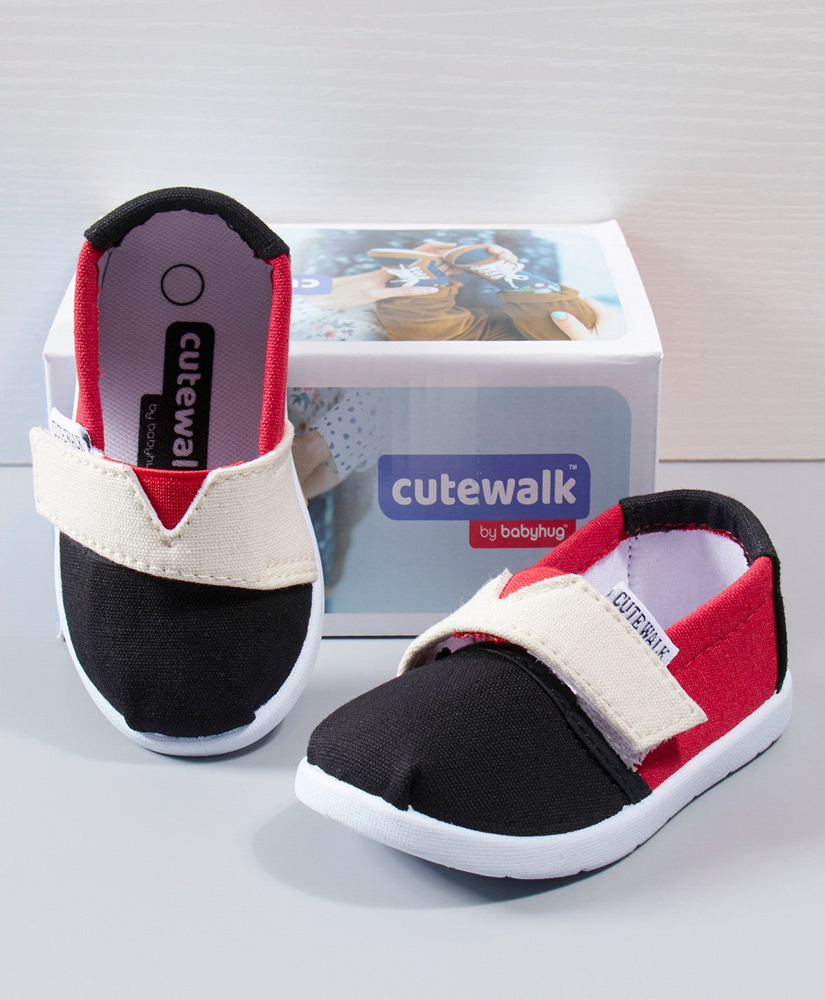 Cute Walk by Babyhug Casual Shoes – Black Red