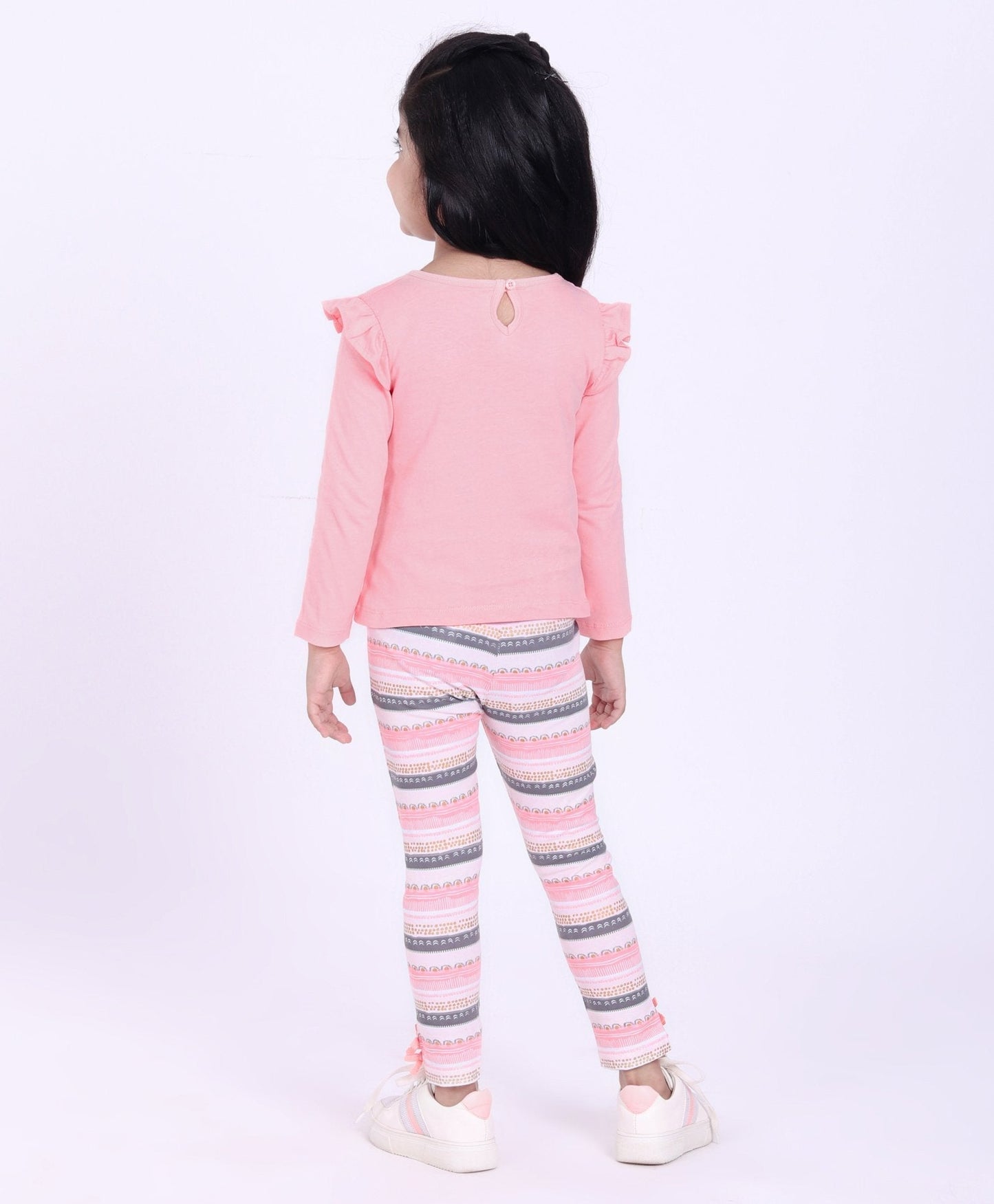 Babyhug Full Sleeves Top & Printed Leggings Sequinned Unicorn – Pink
