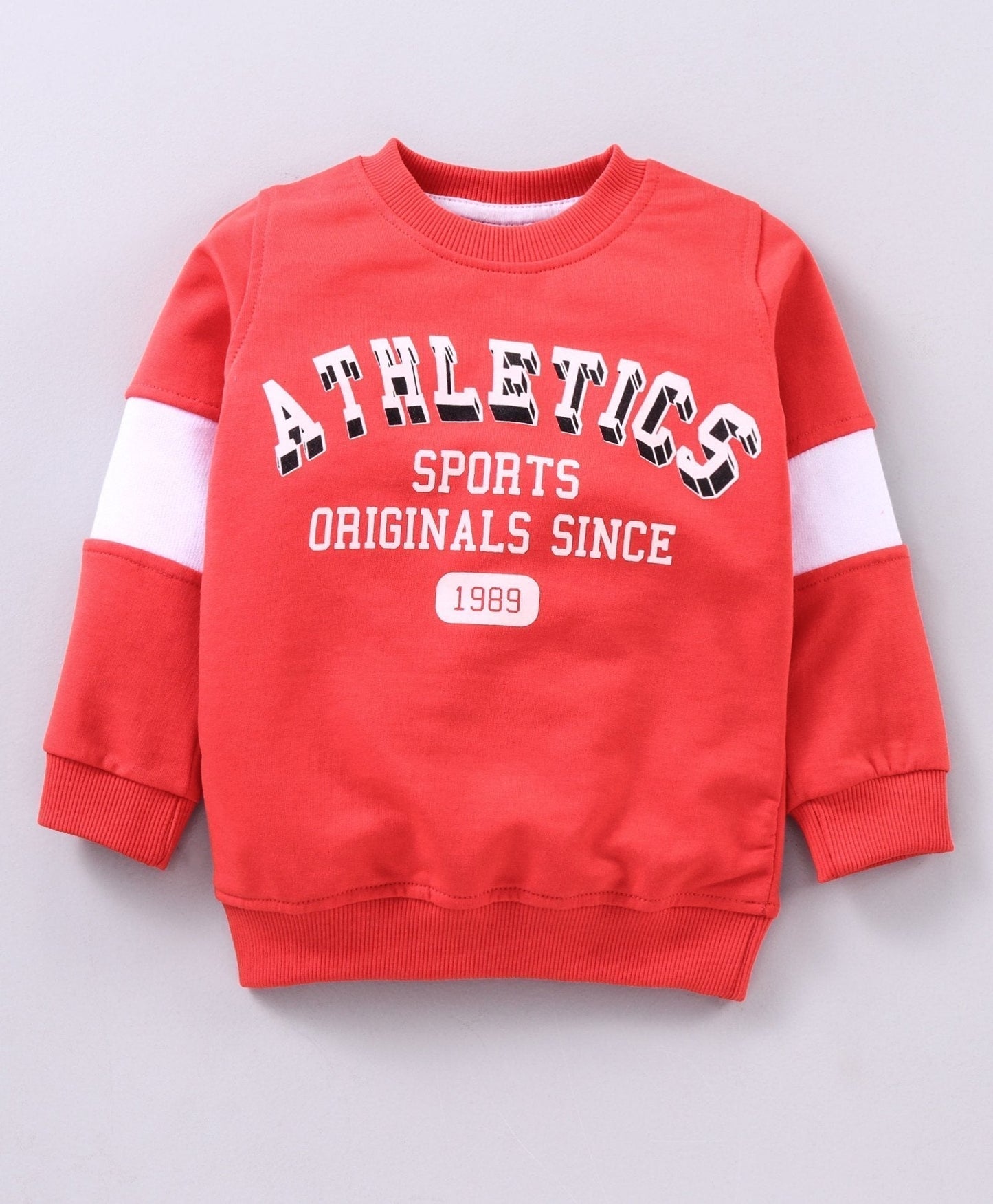 Babyhug Full Sleeves Tee & Denim Jeans Text Print – Red Navy