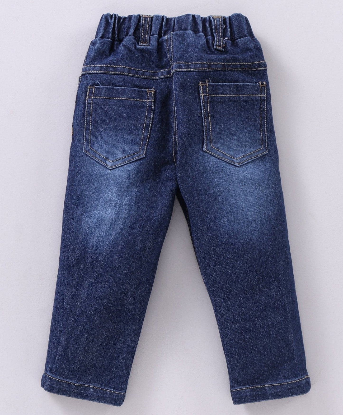 Babyhug Full Sleeves Tee & Denim Jeans Text Print – Red Navy