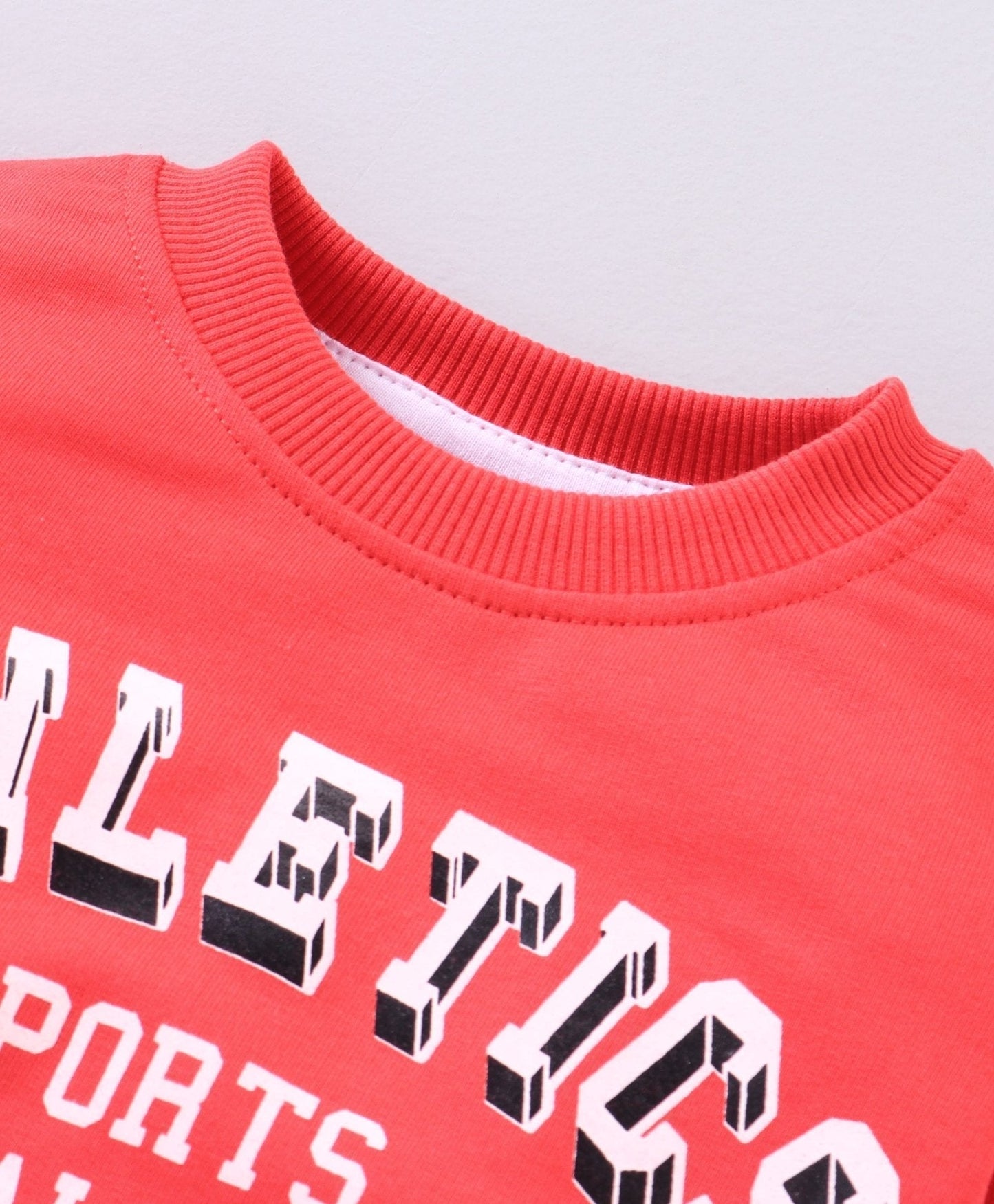 Babyhug Full Sleeves Tee & Denim Jeans Text Print – Red Navy
