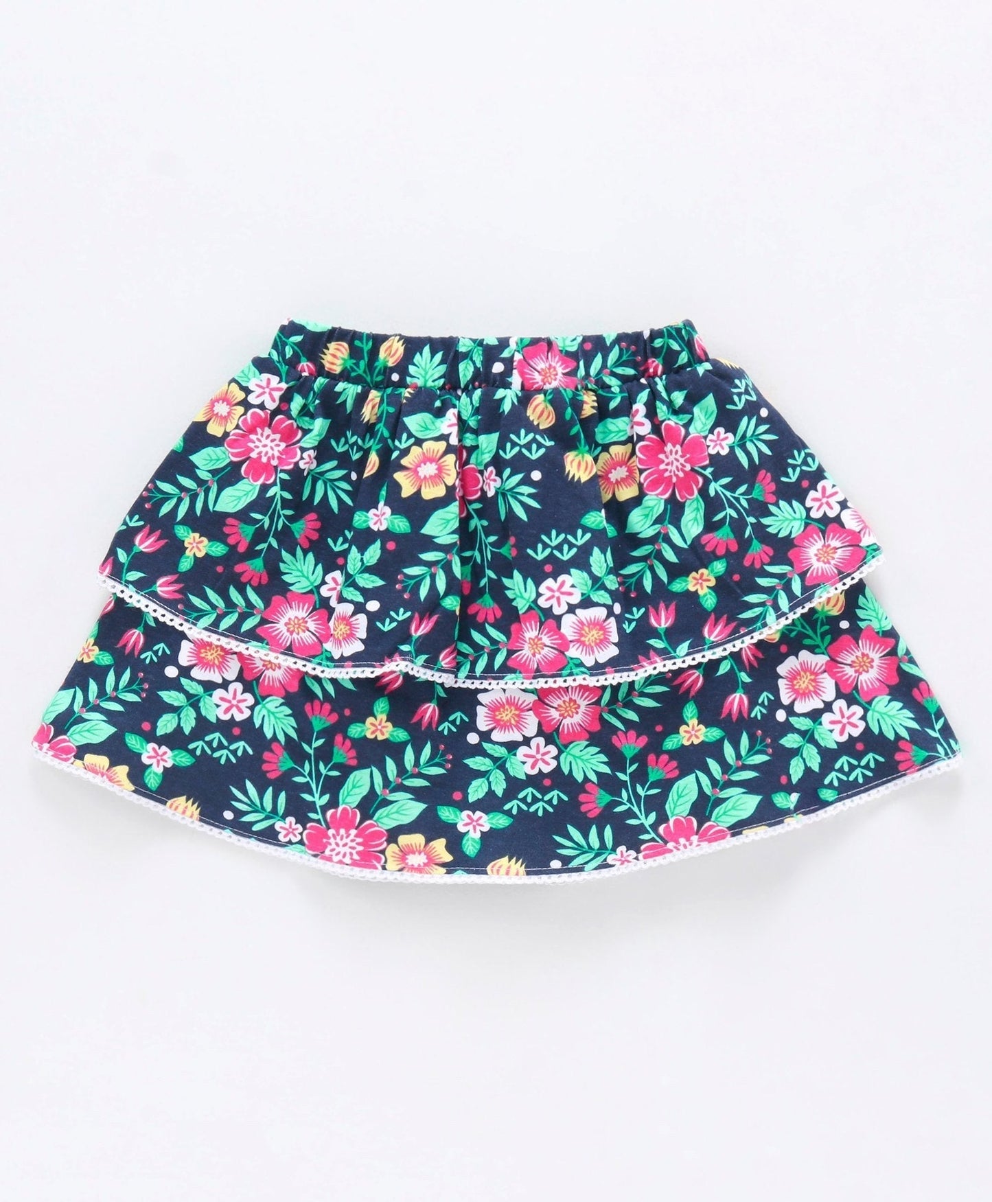Sleeveless Top & Skirt Sets Floral Print – Pink