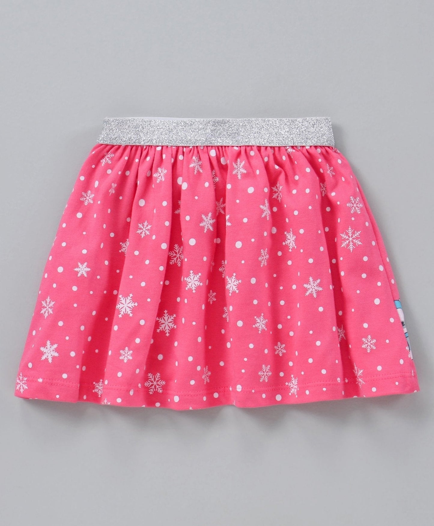 Full Sleeves Top & Skirt With Animal Prints – Pink & White