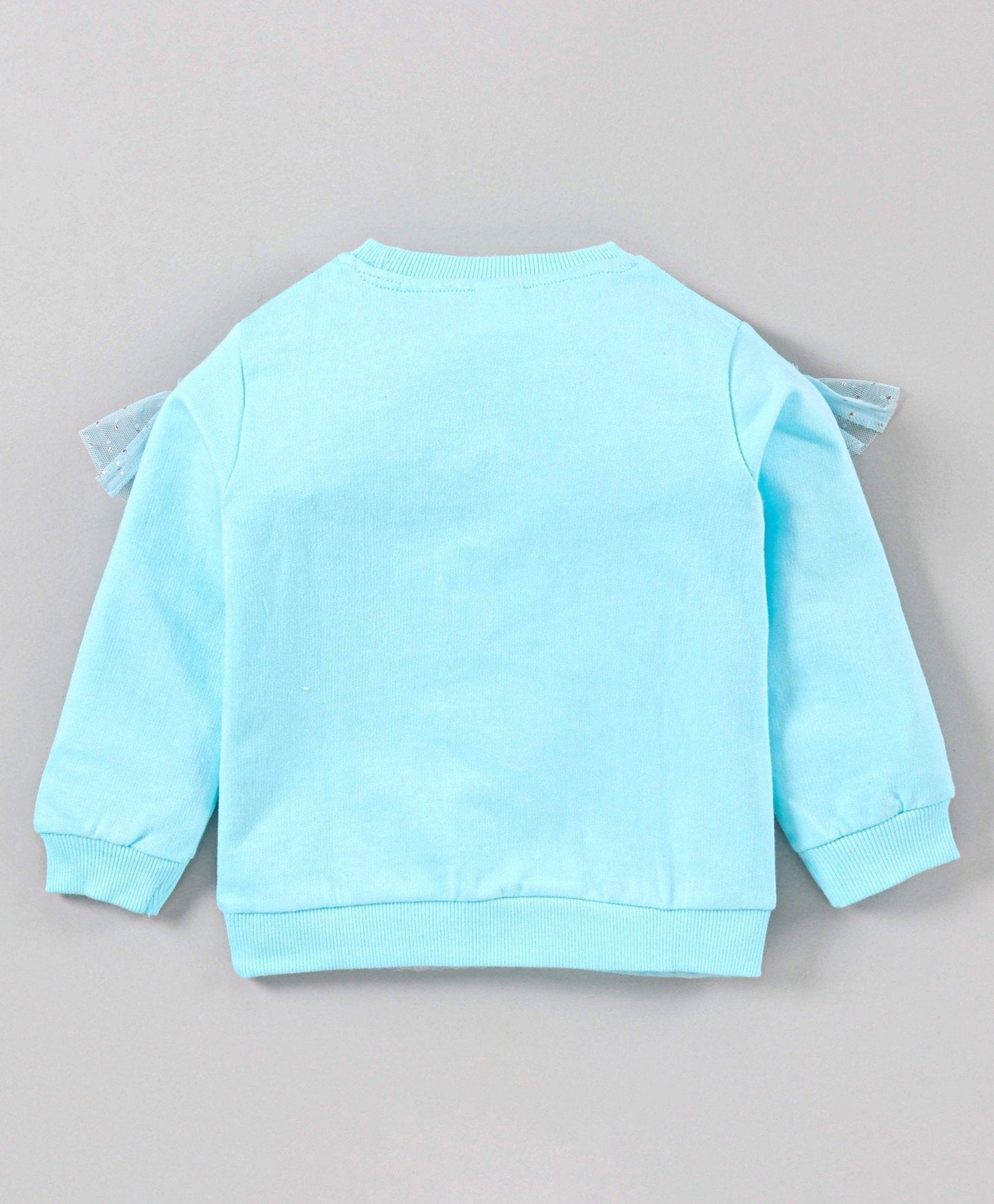 Full Sleeves Top With Skirt Glitter Applique – Pink & Blue