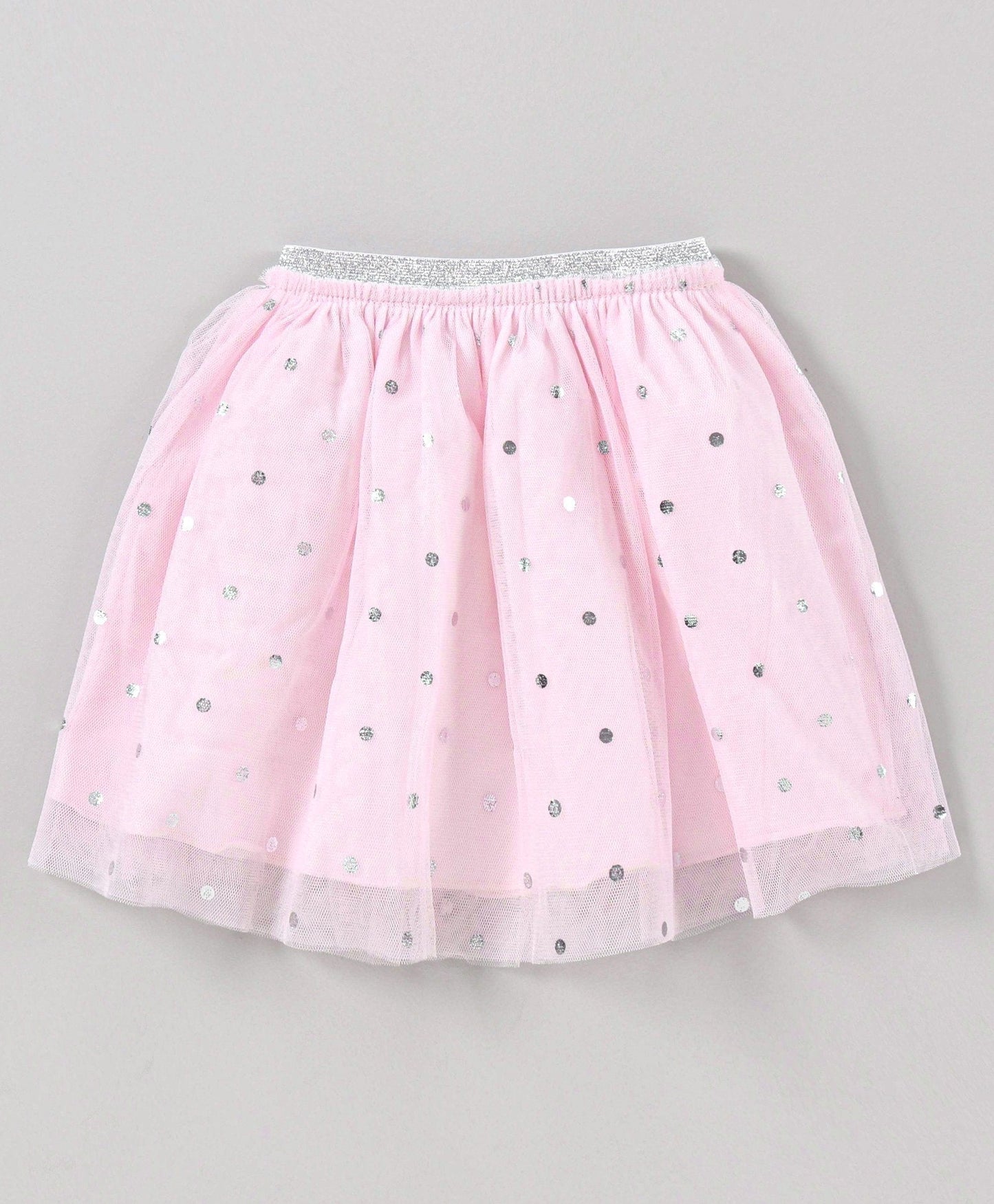 Full Sleeves Top With Skirt Glitter Applique – Pink & Blue