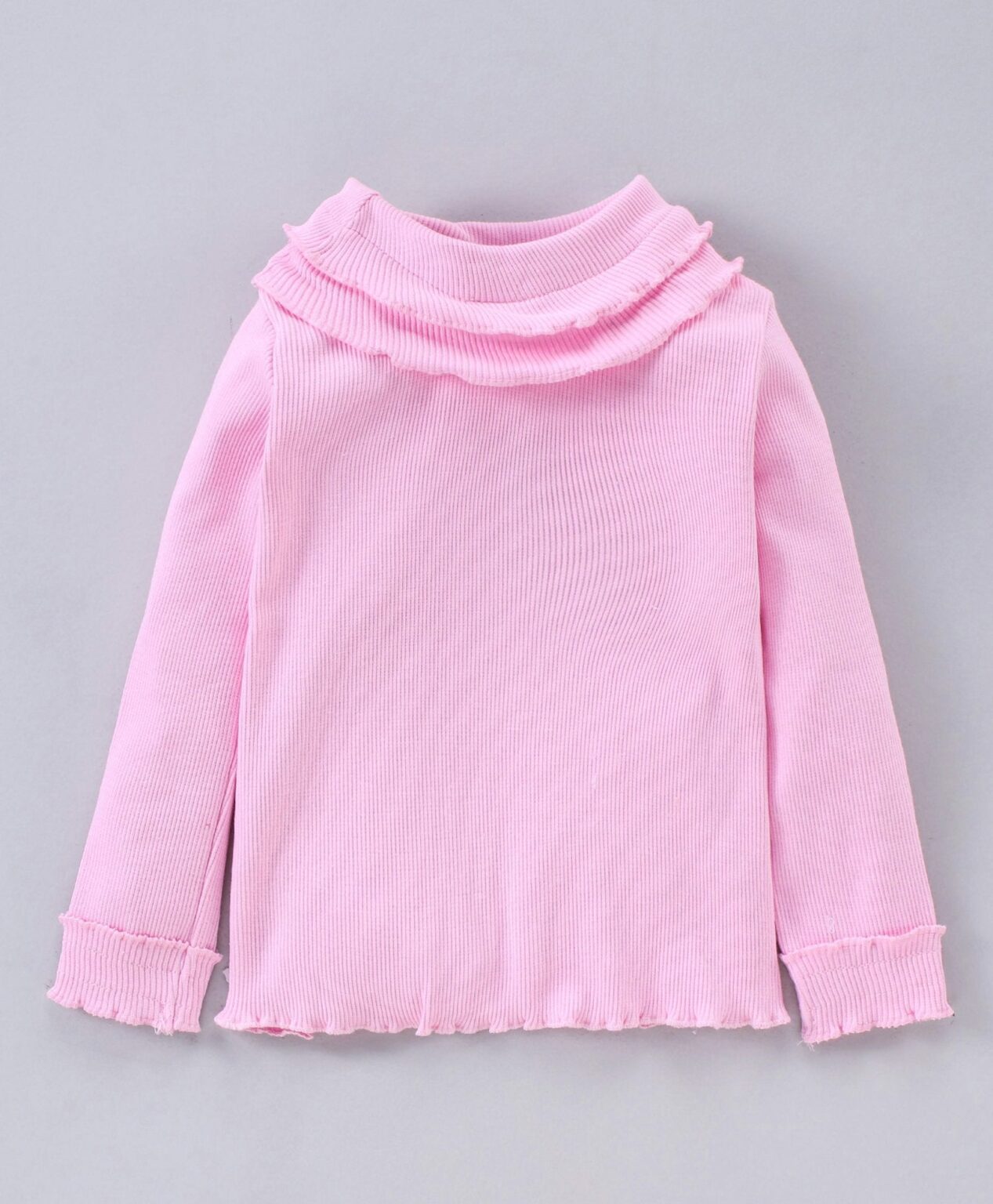 Babyhug Full Sleeves Top & Checked Skirt – Pink Grey